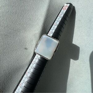 Dendritic Agate silver ring
